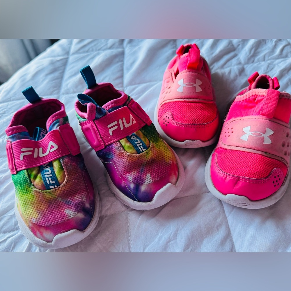Fila Kids' Pink and Purple Sneakers